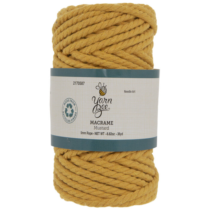 Mustard Yarn Bee Macrame Cord 5mm Hobby Lobby 2170587
