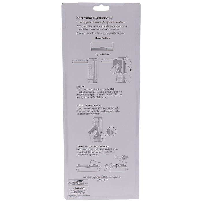 Paper Trimmer & Extending Ruler Hobby Lobby 371070