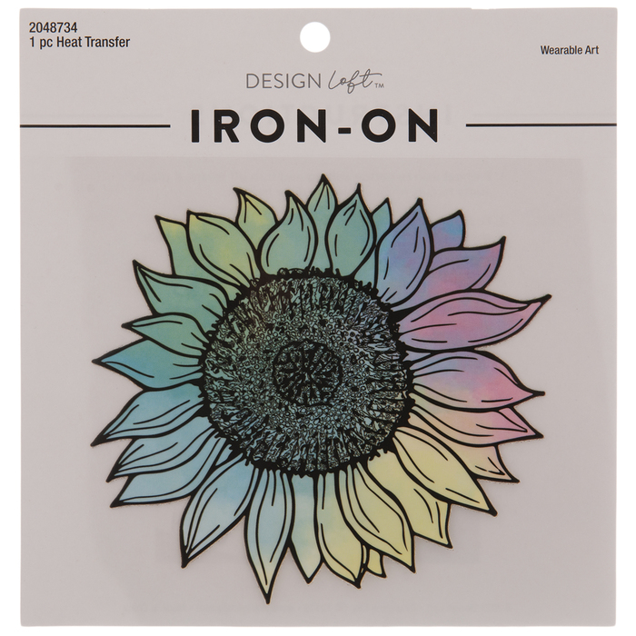Rainbow Ombre Sunflower IronOn Transfer Hobby Lobby 2048734
