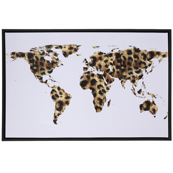 Leopard Print World Map Canvas Wall Decor Hobby Lobby