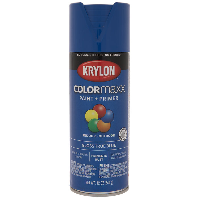 True Blue Krylon ColorMaxx Gloss Spray & Primer Hobby Lobby 622605