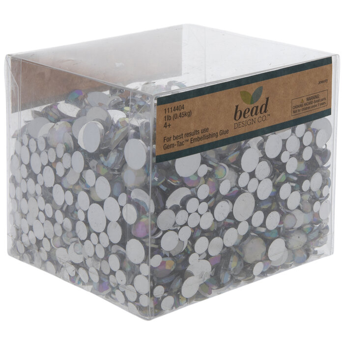 Assorted Crystal AB Round Flatback Rhinestones Hobby Lobby 1114404