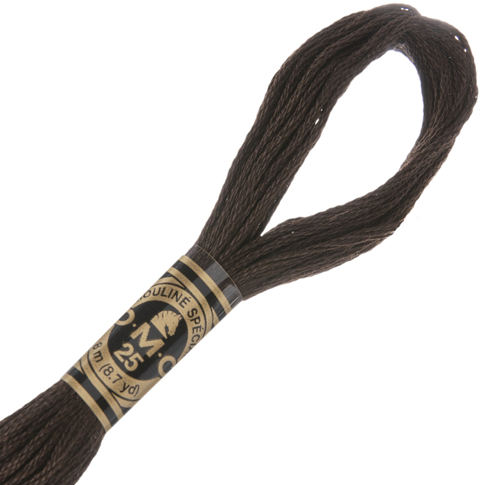 3371 Black Brown DMC Cotton Embroidery 