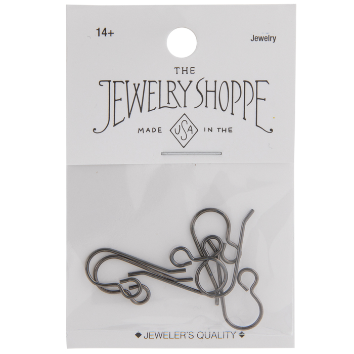 Black Hematite Plated French Ear Wires 20mm x 10mm Hobby Lobby