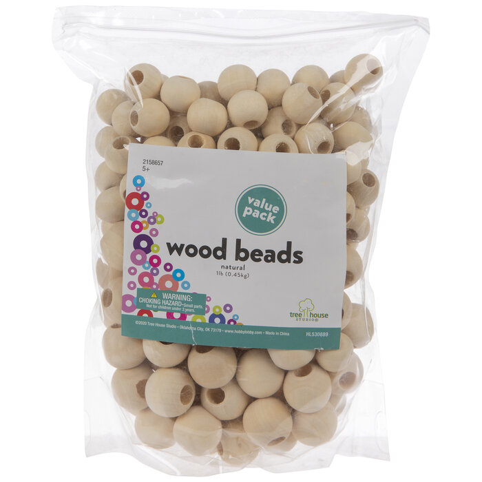 Round Wood Beads Value Pack Hobby Lobby 2158657