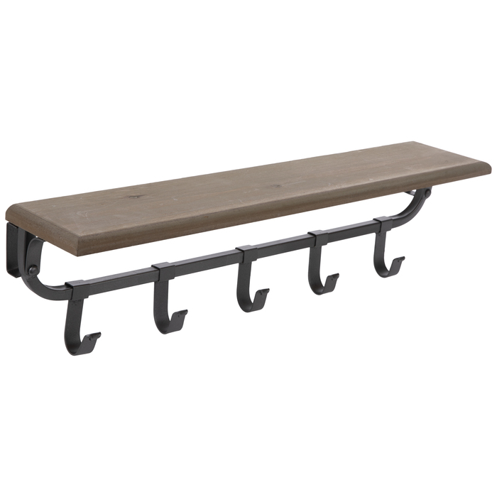 Wood Wall Shelf With Sliding Hooks Hobby Lobby 1647569