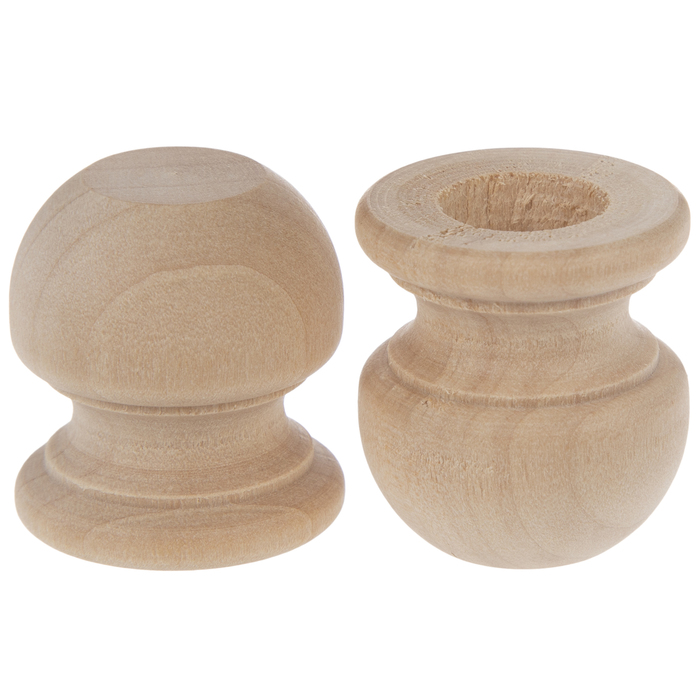 Wood Finial Dowel Caps With 1/2" Hole 1 1/16" Hobby Lobby 621672