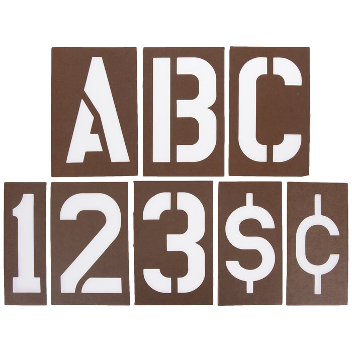 Laminated Oilboard Lettering & Numbering Stencils 5" Hobby Lobby