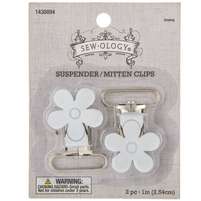 White Flower Suspender & Mitten Clips Hobby Lobby 1438894