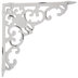 White Scroll Metal Bracket