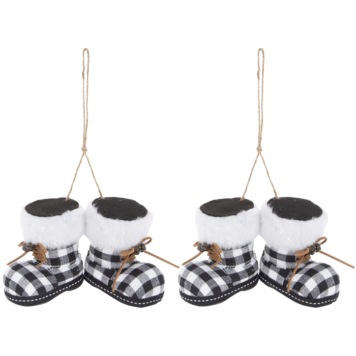 buffalo check snow boots