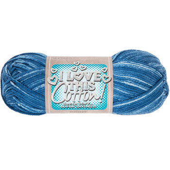 - I Love This Cotton Yarn by Hobby Lobby Warm BLUSH Pastel Palette AQUA Solid Pale DENIM 3 skeins