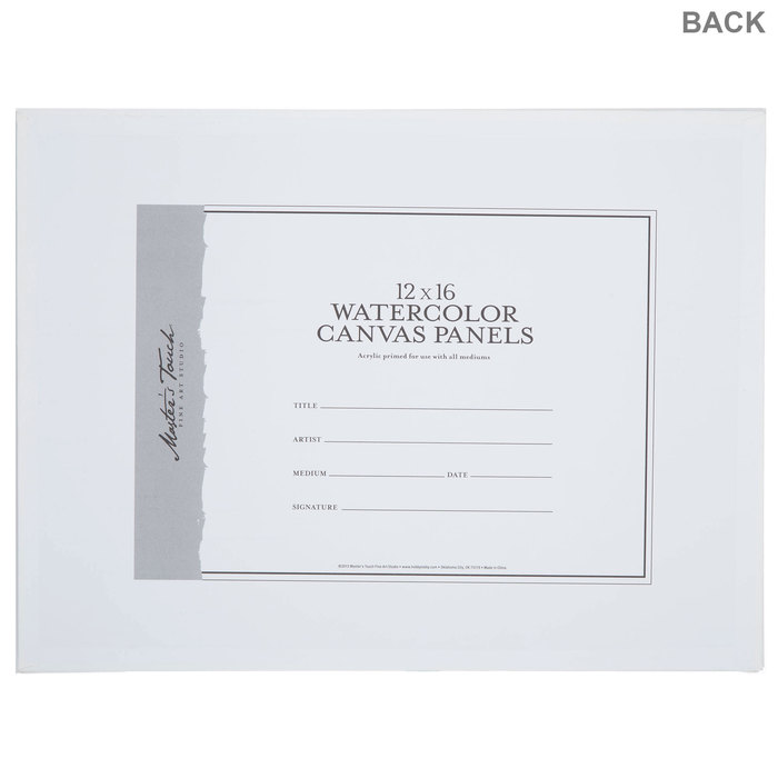 Master's Touch Watercolor Blank Canvas Panel Set 12" x 16" Hobby