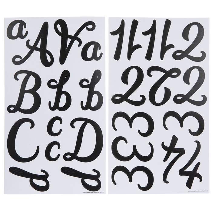 Black Script Alphabet Stickers Hobby Lobby 1910298
