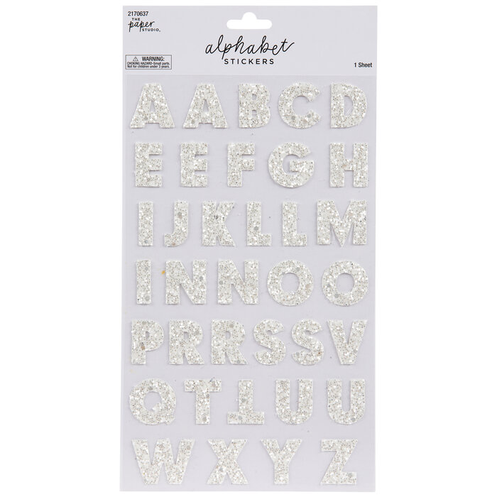 White Chunky Glitter Alphabet Stickers Hobby Lobby 2170637