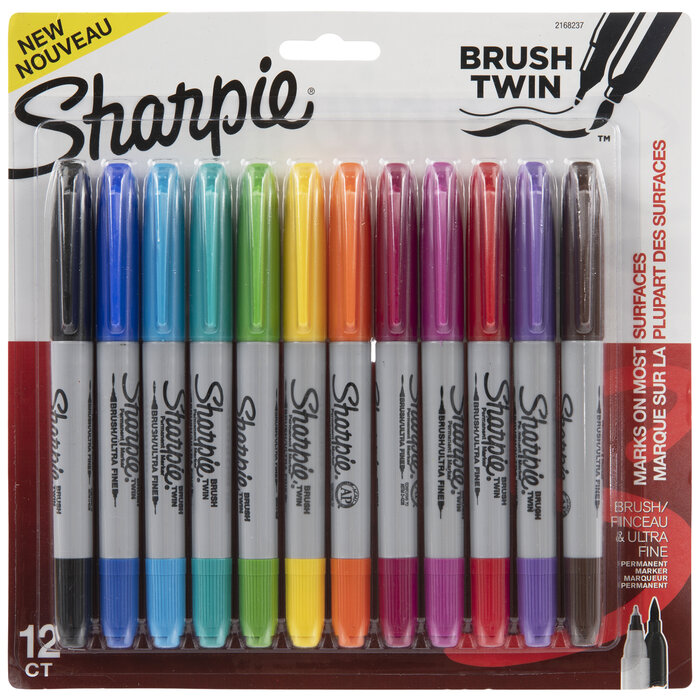 Sharpie Brush Twin Tip Markers 12 Piece Set Hobby Lobby 2234953