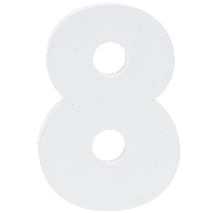 White Wood Numbers 8 2" Hobby Lobby 1018167