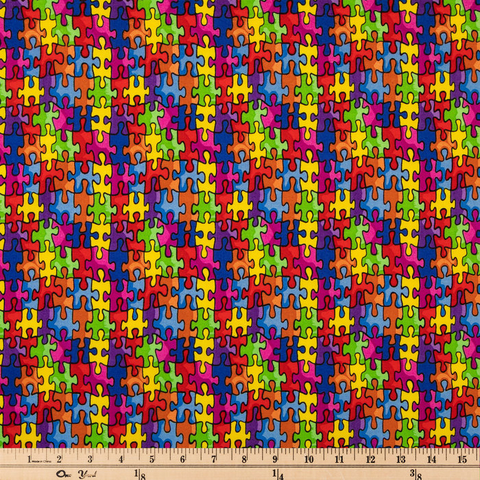 Autism Awareness Cotton Calico Fabric Hobby Lobby 562488