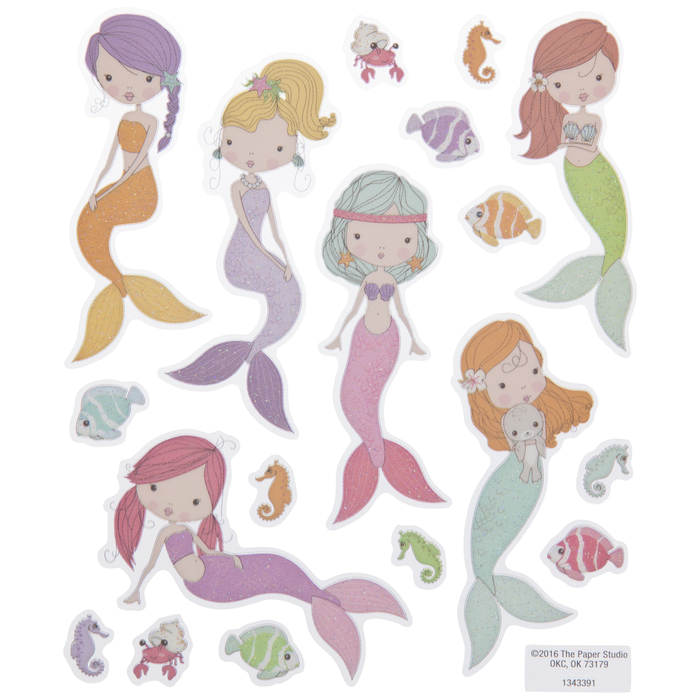 Mermaid Glitter Stickers Hobby Lobby 1343391