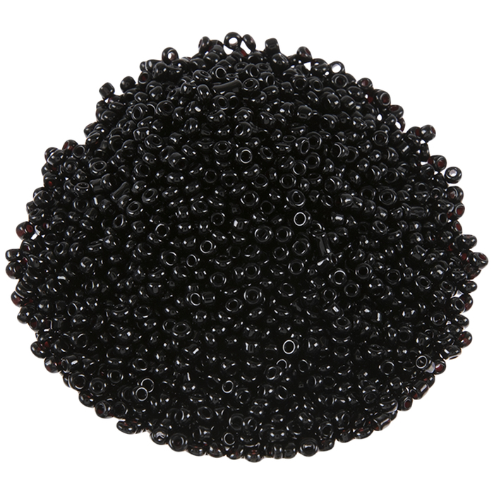 Black Opaque Glass Seed Beads 12/0 Hobby Lobby 2030476