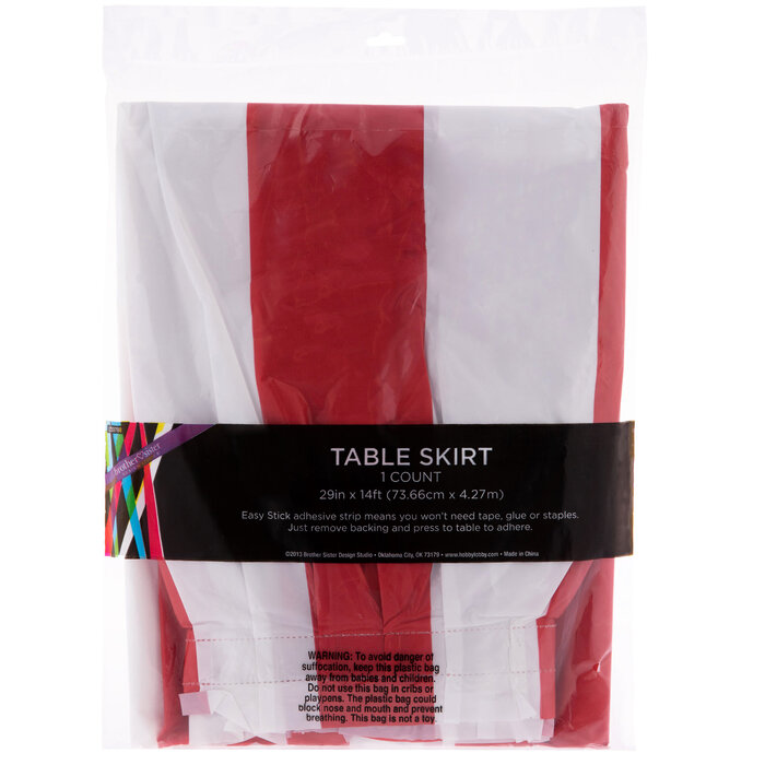 Red & White Striped Table Skirt Hobby Lobby 1230788