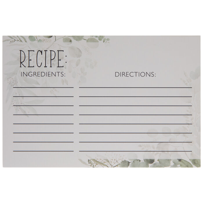 Green Leaves Recipe Cards Hobby Lobby 2174365
