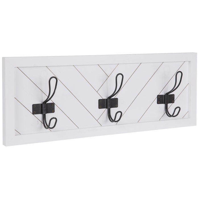 White & Black Wood Wall Decor With Hooks Hobby Lobby 1955558