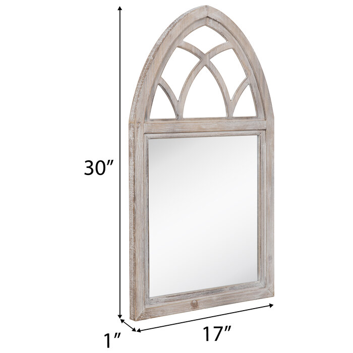 Whitewash Arch Wood Wall Mirror Hobby Lobby 1970680