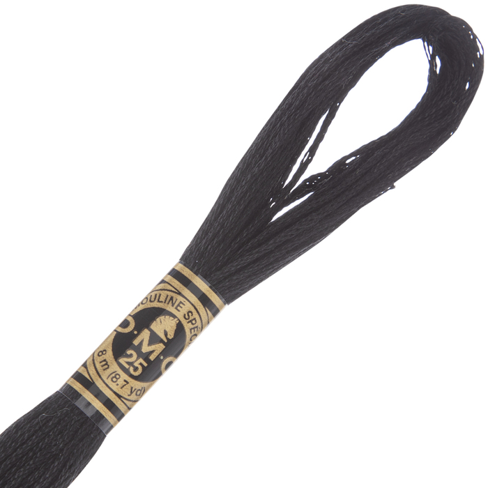 310 Black DMC Cotton Embroidery Floss 
