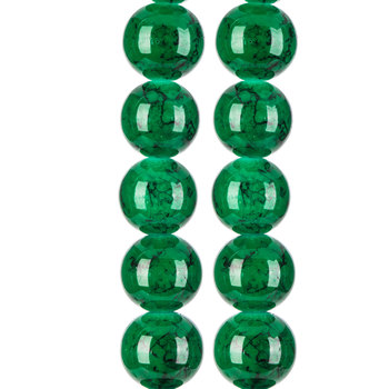 Marbled Glass Bead Strands - 14mm