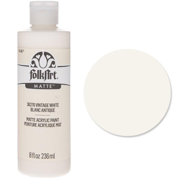 Vintage White FolkArt Matte Acrylic Paint 8 Ounce Hobby Lobby 2181691