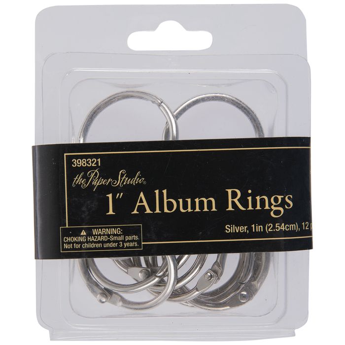 Silver Album Rings 1" Hobby Lobby 398321