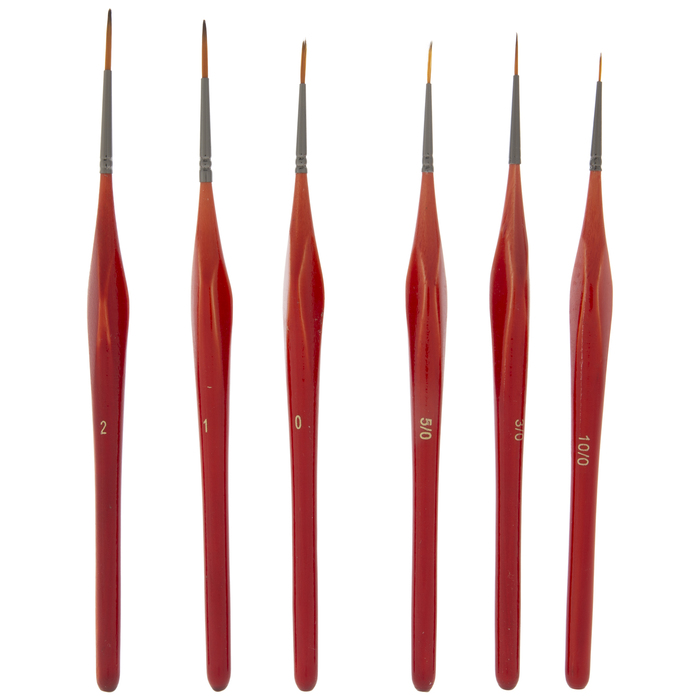 Liner & Spotter Hobby Paint Brushes 6 Piece Set Hobby Lobby 326405