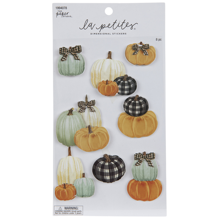 Plaid Pumpkins 3D Stickers Hobby Lobby 1994078