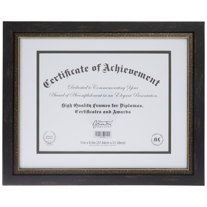 Two Tone Document Frame 11" x 8 1/2" Hobby Lobby 2024396