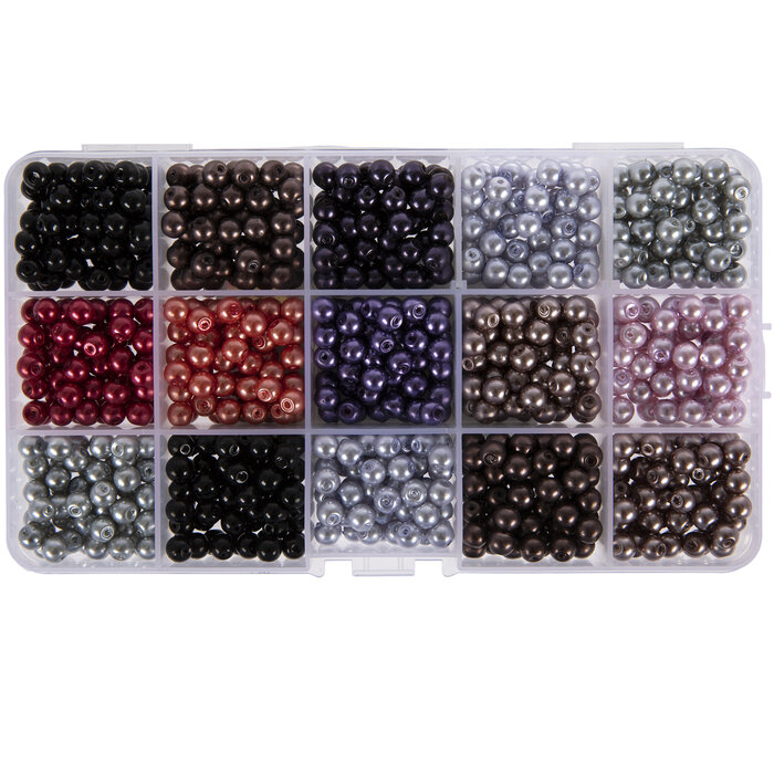 Assorted Round Glass Pearl Beads 6mm Hobby Lobby 2212918