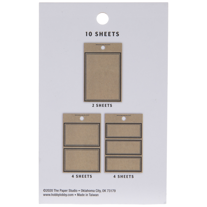 Kraft Rectangle Designer Labels Hobby Lobby 1109644