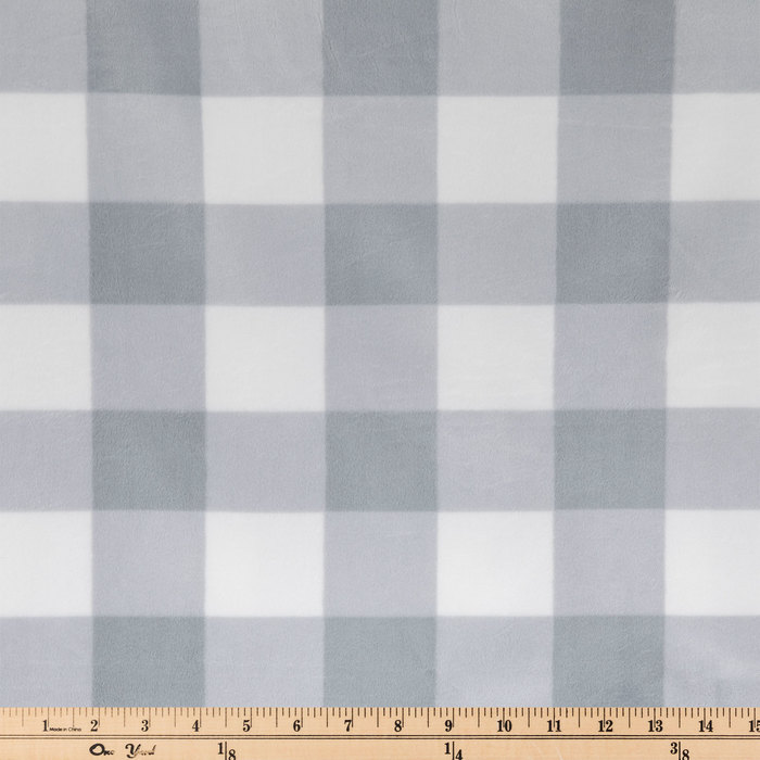 Gray & White Buffalo Check Minky Plush Fabric Hobby Lobby 1829050