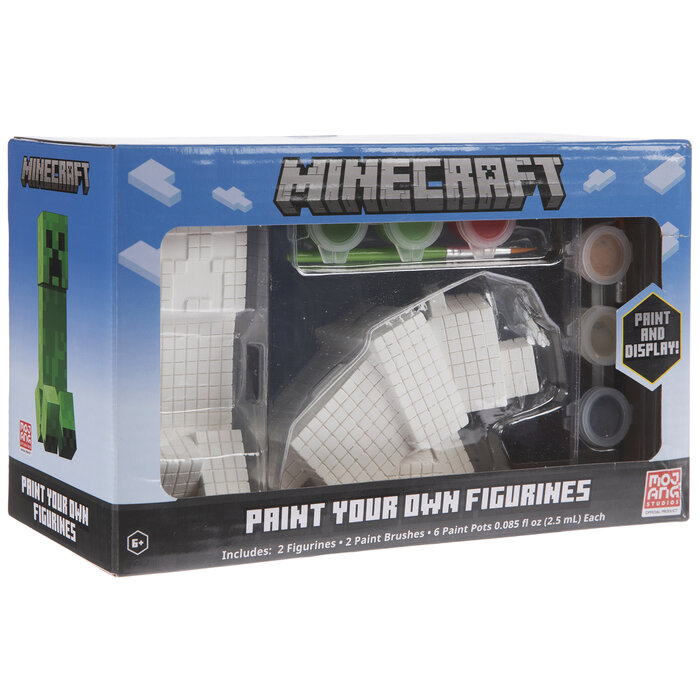 Minecraft Creeper & Wolf Figurine Painting Kit Hobby Lobby 2192920