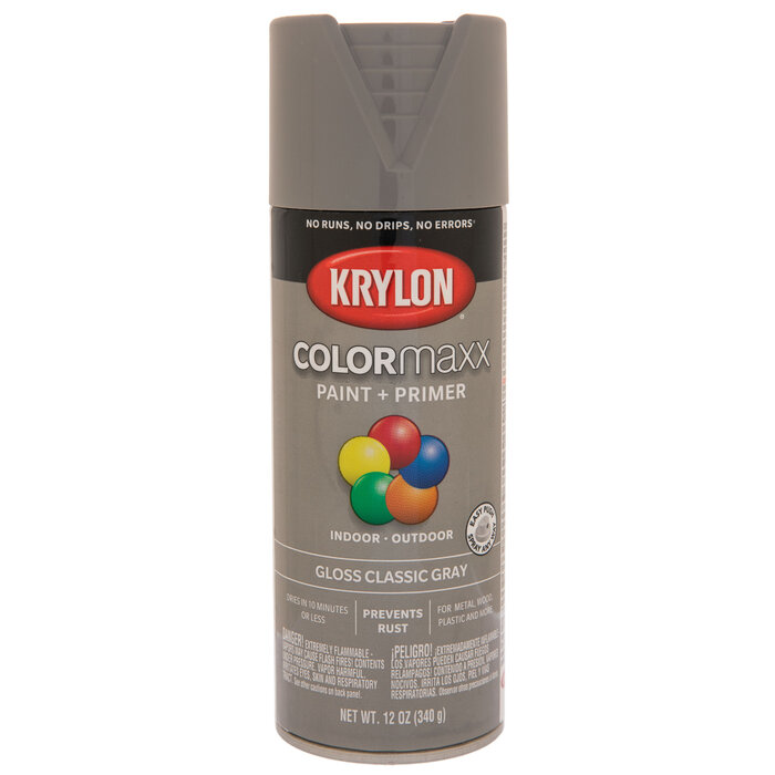 Classic Gray Krylon ColorMaxx Gloss Spray Paint & Primer Hobby Lobby