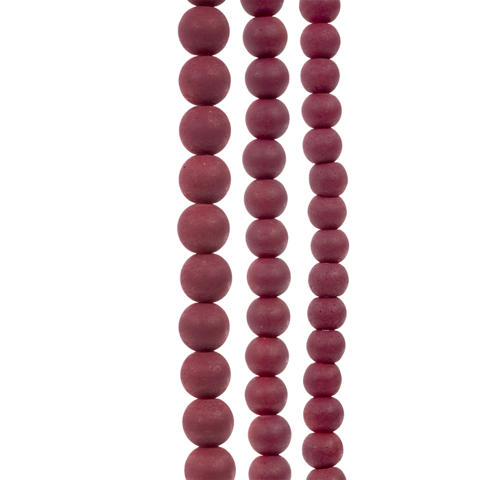Dark Red Matte Glass Bead Strands Hobby Lobby 1812874