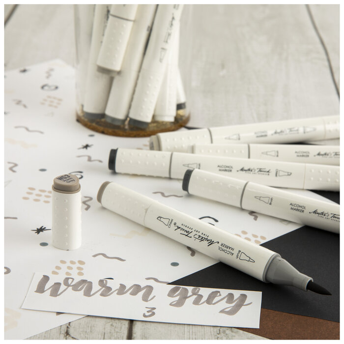 WG3 Warm Grey Master's Touch Twin Tip Alcohol Marker Hobby Lobby