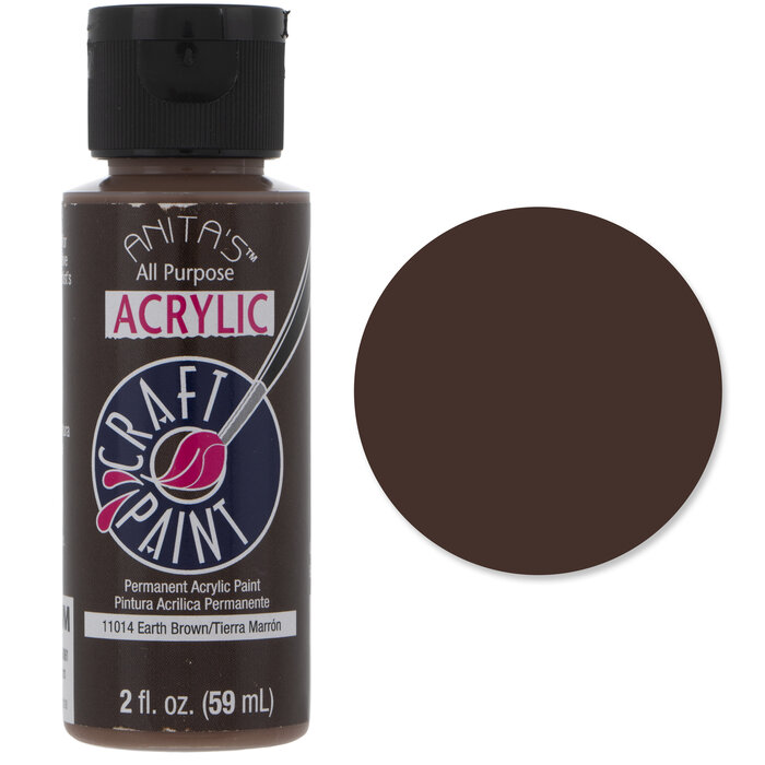 Earth Brown Anita's Acrylic Craft Paint Hobby Lobby 669606