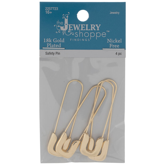 18K Gold Plated Safety Pins Hobby Lobby 2257723