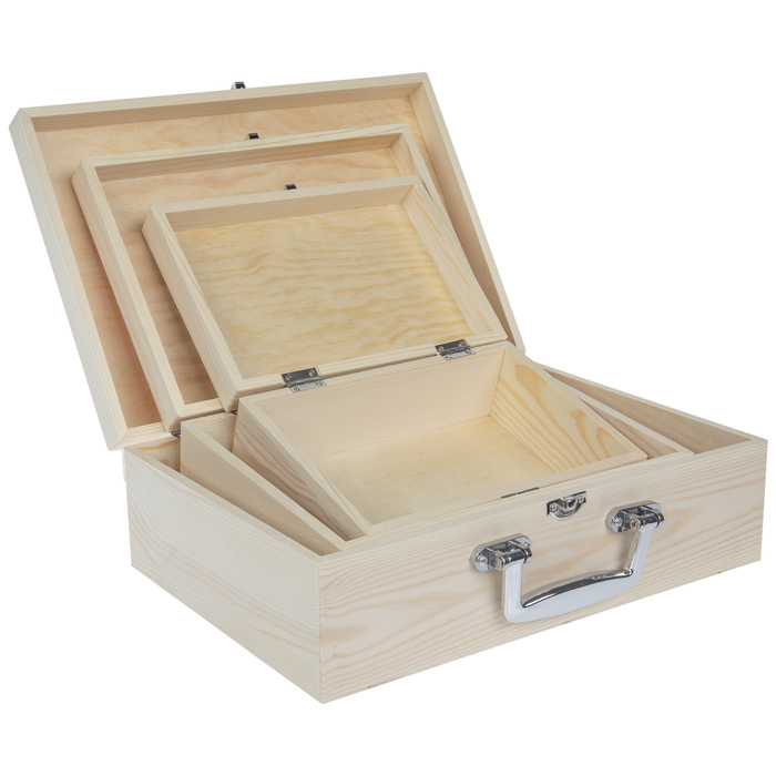 Wood Box With Handle Set Hobby Lobby 662536