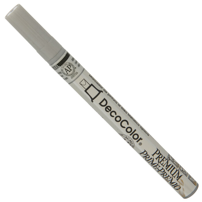 Silver DecoColor Premium Metallic Leafing Tip Paint Marker Hobby