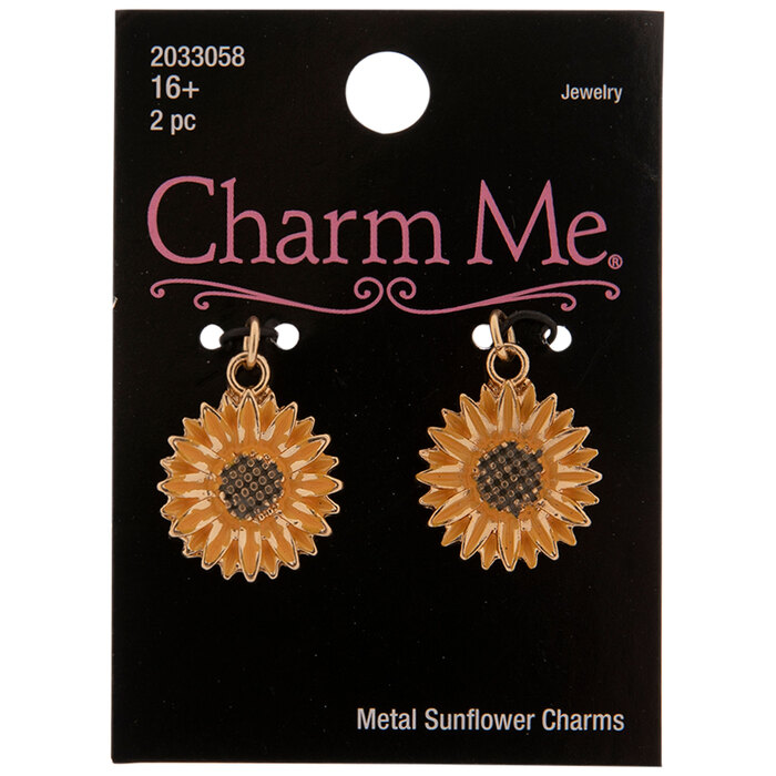 Distressed Sunflower Charms | Hobby Lobby | 2033058