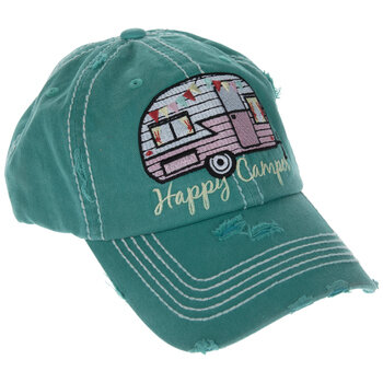 Happy Camper Fashion Print Retro Cowboy Hat Unisex Baseball Cap Happy Camper Fashion Print Retro Cowboy Hat Unisex Baseball Cap