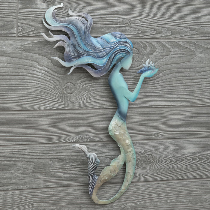 Blue Mermaid Capiz Wall Decor Hobby Lobby 2176212