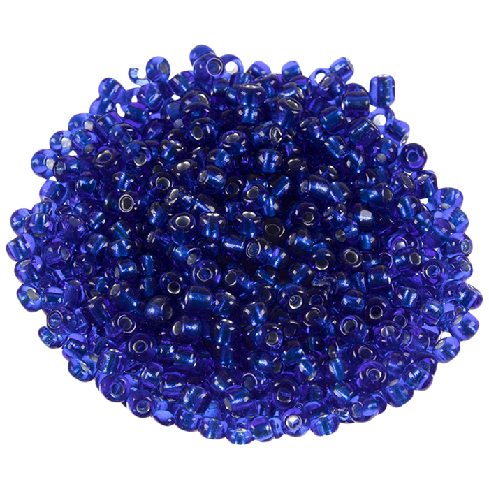 Silver Lined Sapphire Glass Seed Beads 6/0 Hobby Lobby 2030781